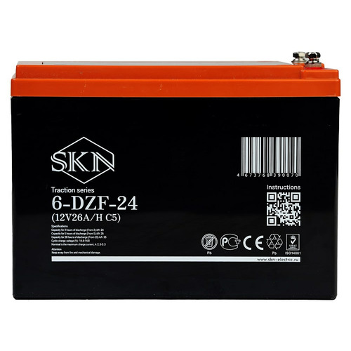 Аккумулятор SKN 6-DZF-24 (12V26A/H C5)