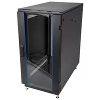 Шкаф телекоммуникационный напольный ЦМО 18U (600 × 800) дверь стекло, цвет чёрный ШТК-М-18.6.8-1ААА-9005